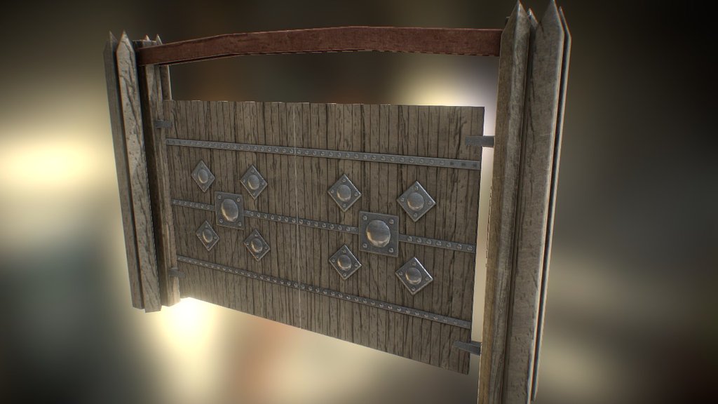 Gate to pack on the Asset Store - Gate - 3D model by knyaz_101 3d model