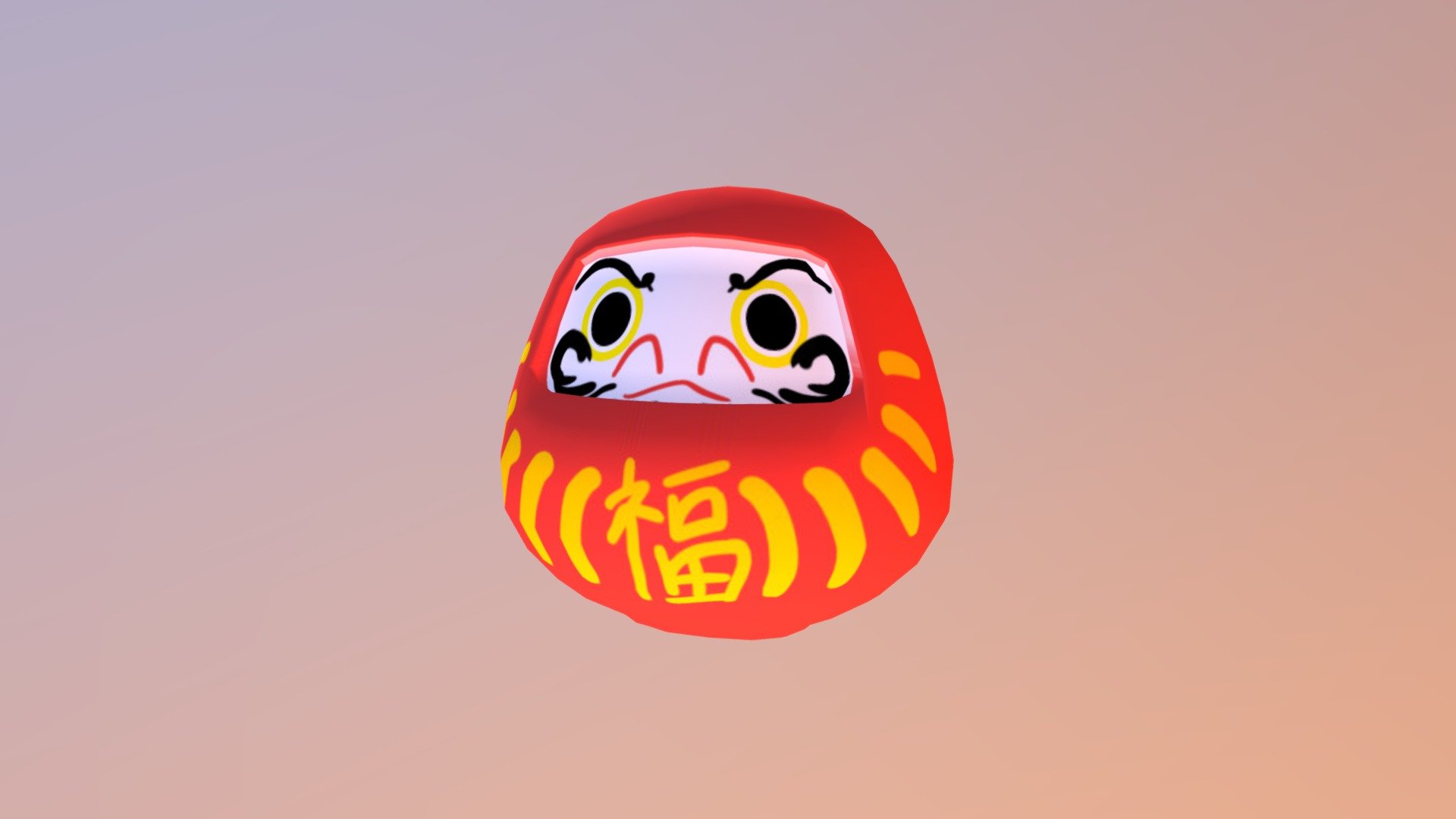 Low poly model of a daruma doll. Feel free to use for any kinds of projects if it suits your need. Texture design by me, don't forget to credit! - Daruma Doll - Download Free 3D model by May (@miyaharu) 3d model