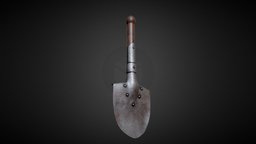 Military Old Shovel prop, tool, old, shovel, substancepainter, substance, game, military, factory, industrial