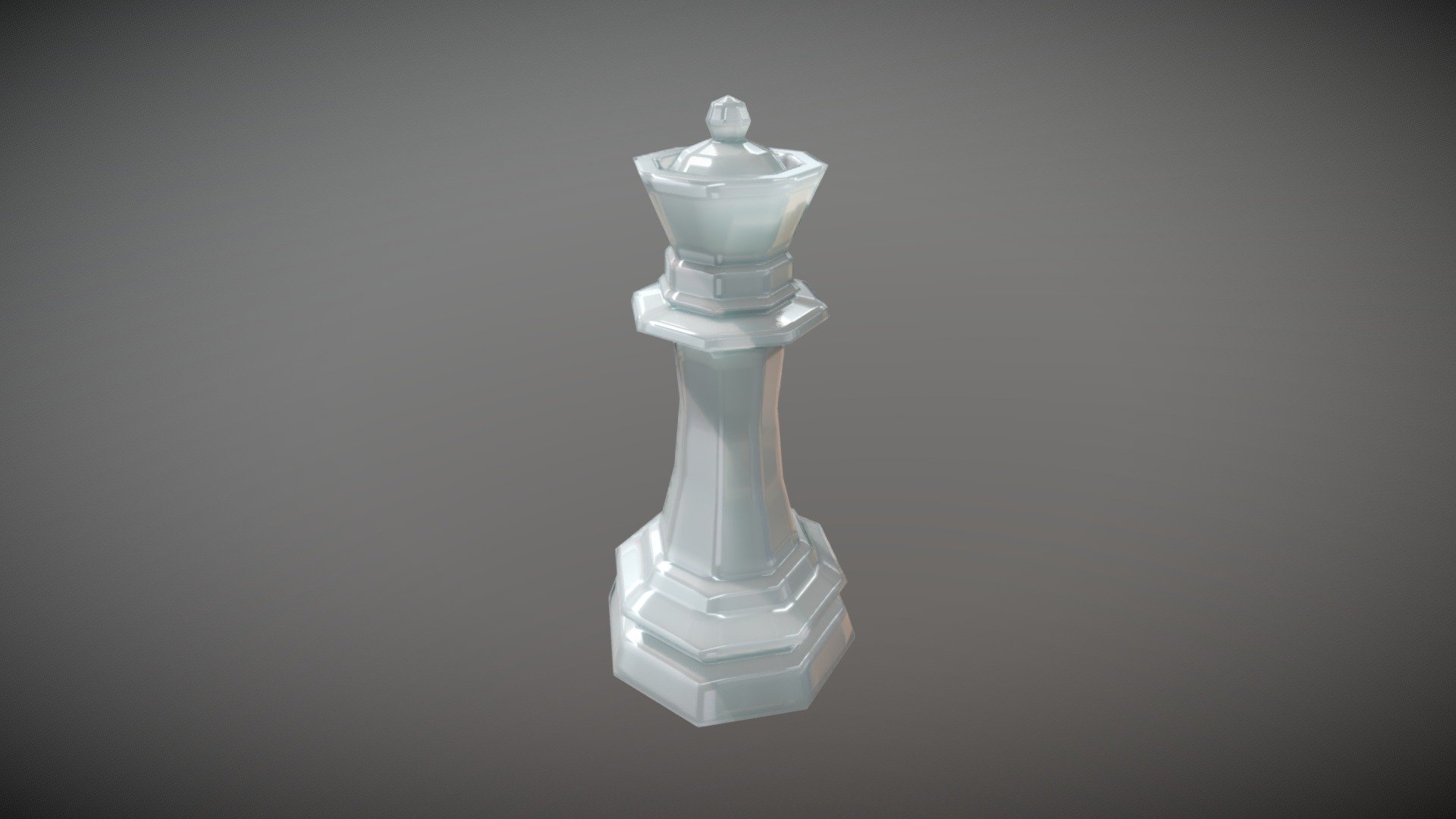 A chess queen piece made specifically for the DigiComp MUNI course as an example of a shareable digital object 3d model