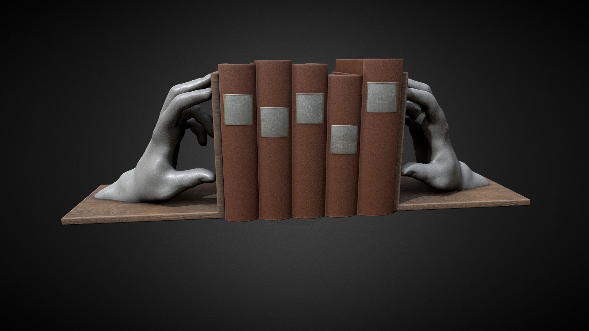 model oh hands bookends for the 3dprint 3d model