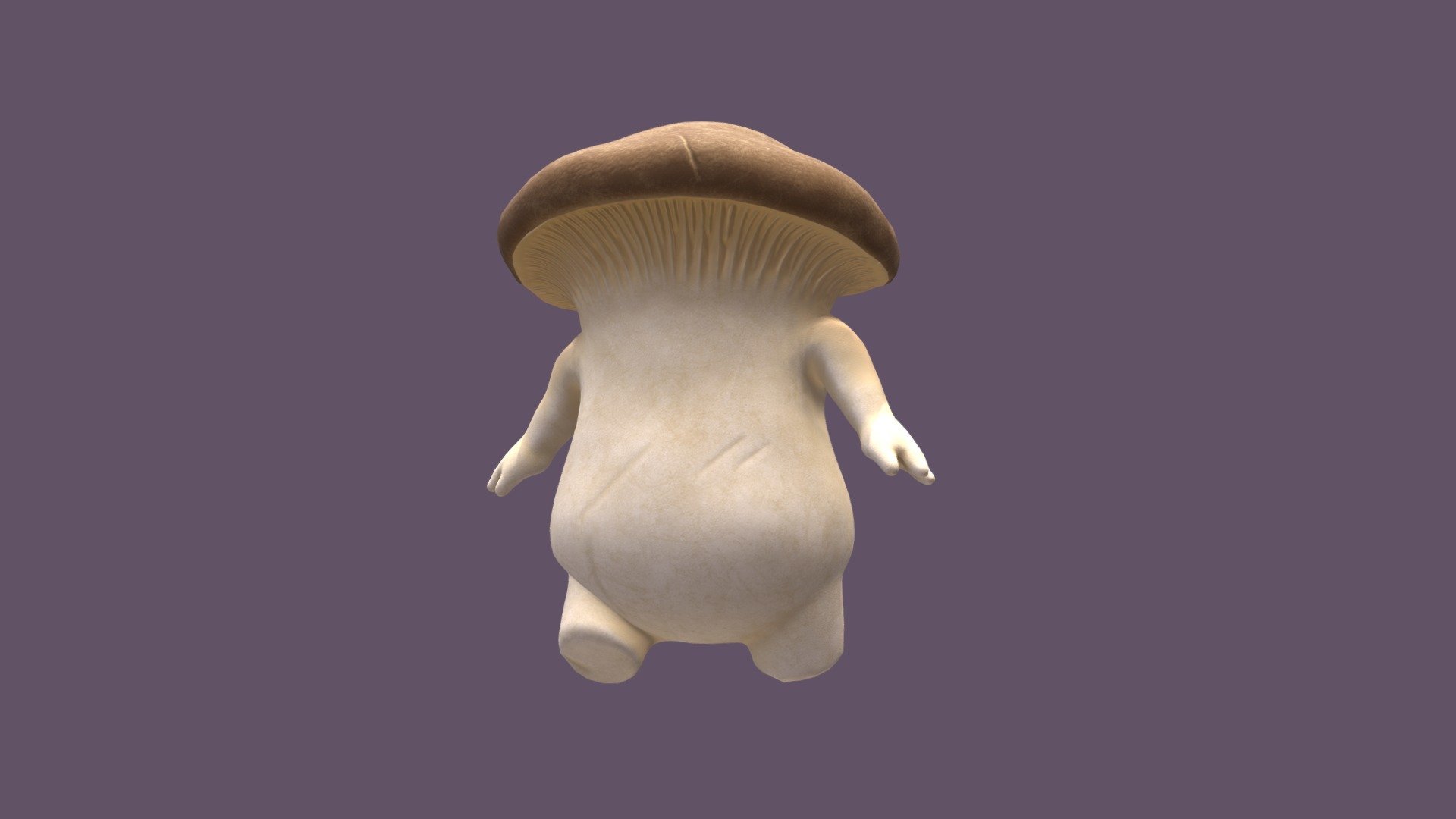 chubby mushroom character resemblant of the mushroom enemies from Dark Souls 3d model