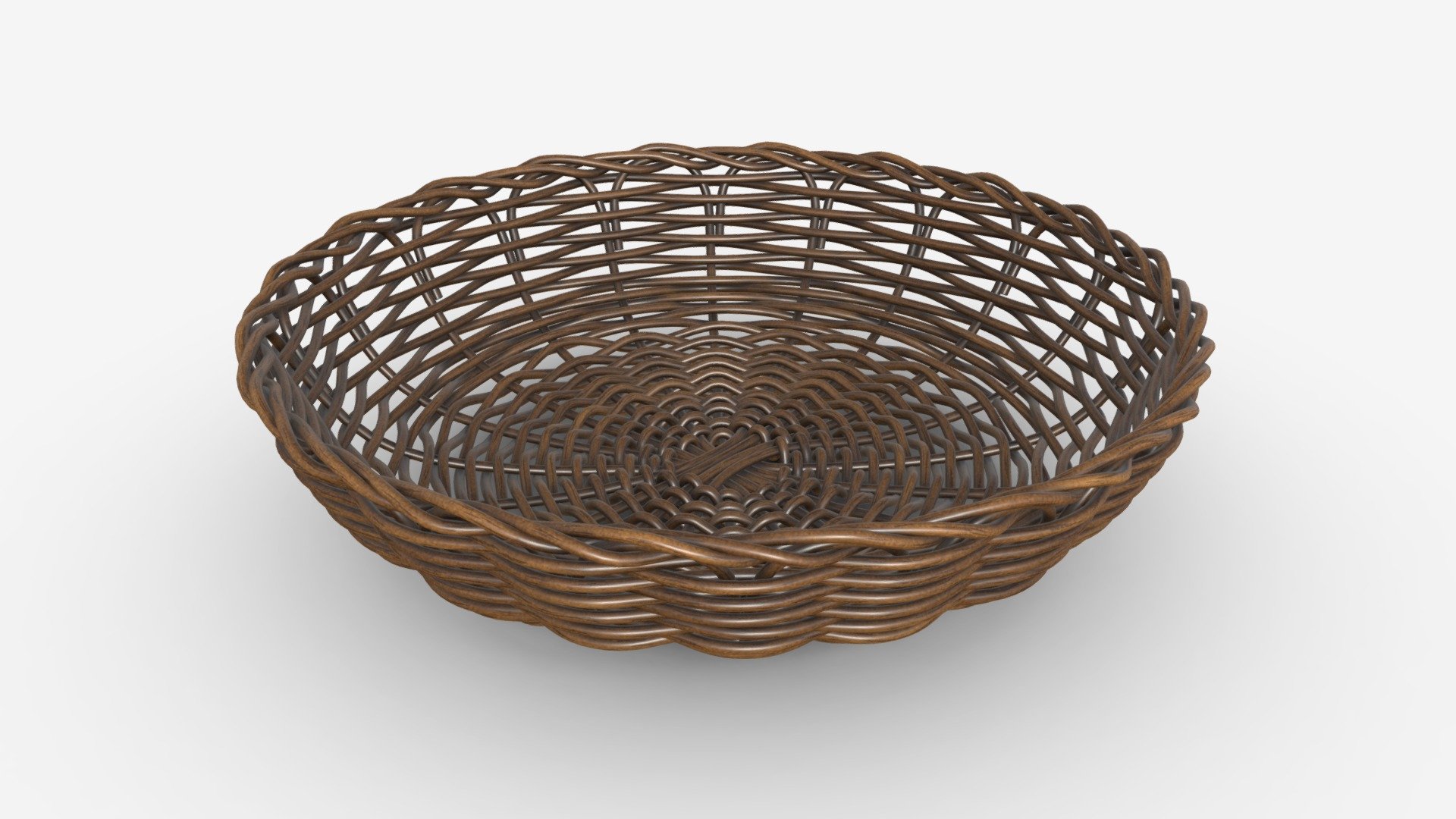 Wicker basket dark brown - Buy Royalty Free 3D model by HQ3DMOD (@AivisAstics) 3d model