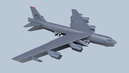 Boeing B-52H Stratofortress missile, boeing, nuclear, usaf, bomber, b52, vietnam, coldwar, b-52, usaaf, usa, agm86