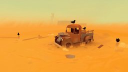 Uncle Ottos truck lowpolygon, panorama, storytelling, denis-sd, texturing, blender3d