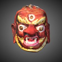 Mask Buthan Low Poly