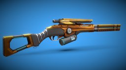 Gold Sniper (Maréchal) rifle, sniper, futuristic, gun, gold