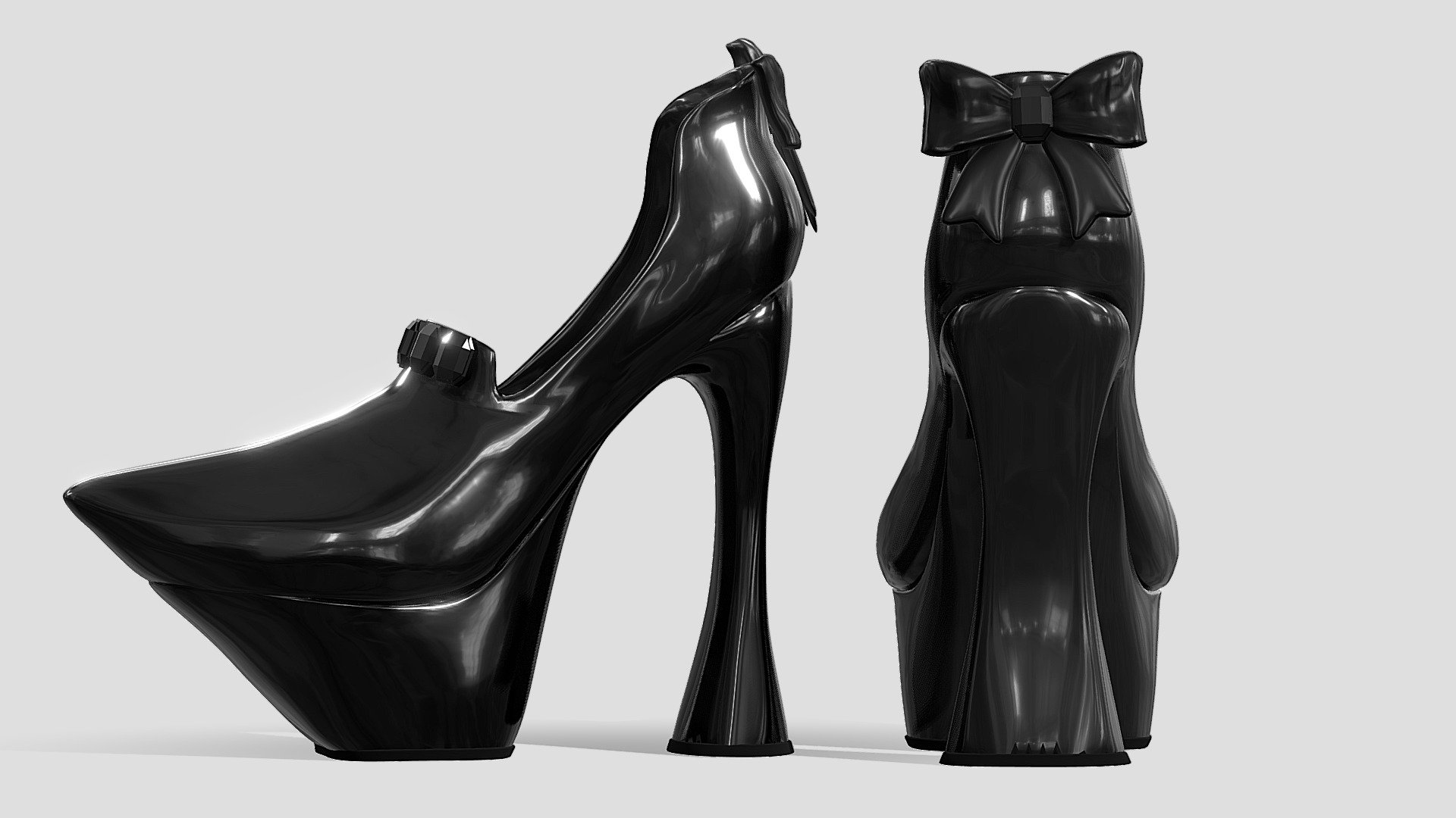 luxurious elegant shoes - Pointy high heels - Buy Royalty Free 3D model by 4145K4N 3d model