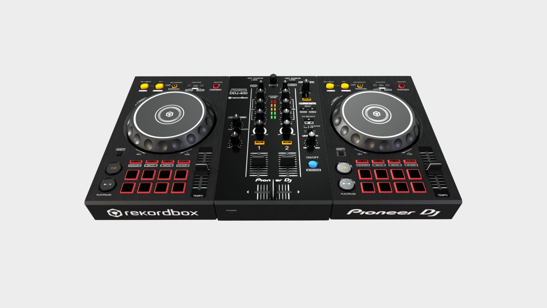 Pioneer Dj Controller DDJ-400, HighPoly with 4k textures. UV maps included. FBX formats.

Real size object: 27cmx48cmx5cm

TextureMaps:




BaseColor

Roughness

Metallic

NormalMap

HeighMap
 - Pioneer Dj Controller DDJ-400 Rekordbox - Buy Royalty Free 3D model by Filipe Lopes (@filipeblopes) 3d model