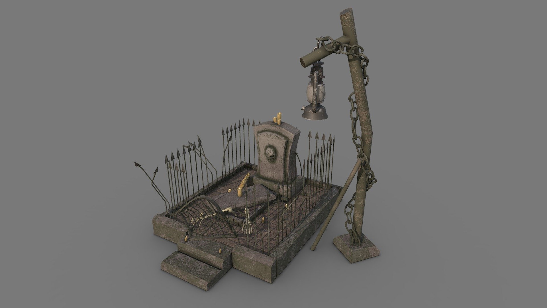 Grave - 3D model by count_zero 3d model