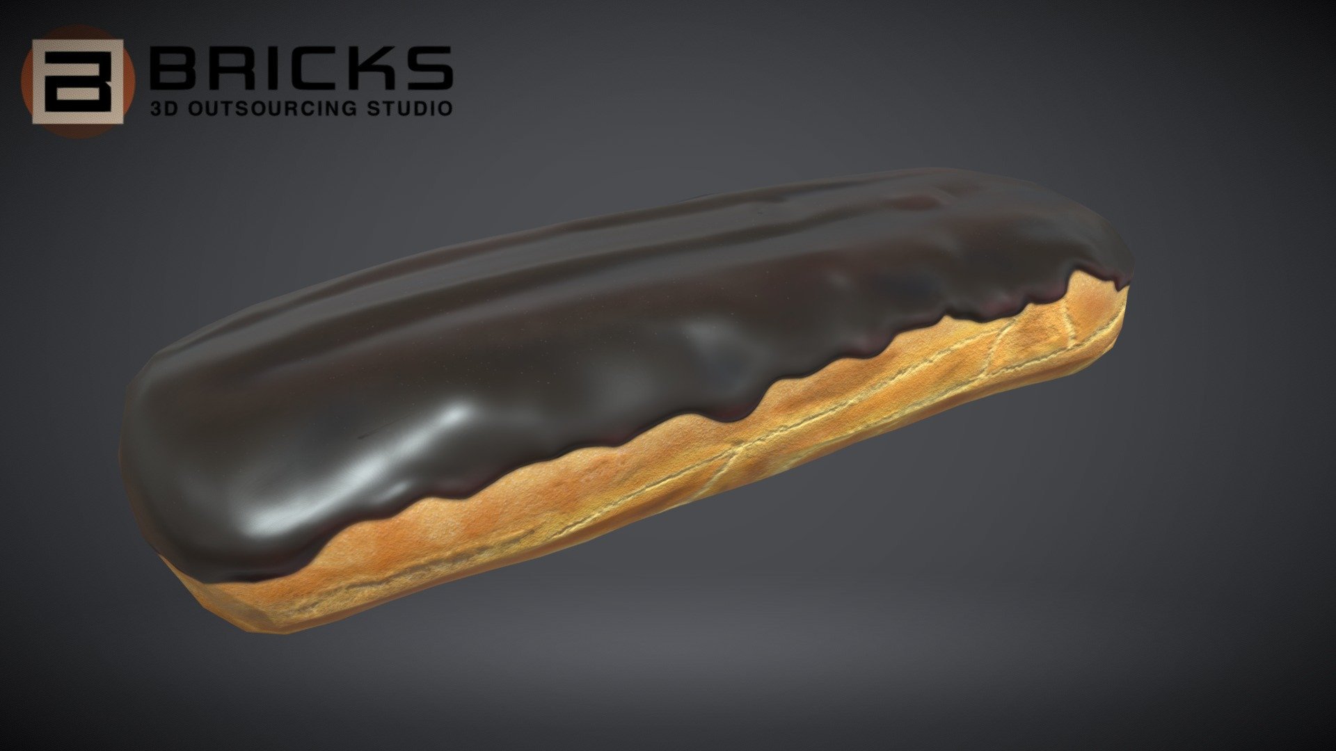 PBR Food Asset:
Chocolate Eclair
Polycount: 1072
Vertex count: 546
Normal: OpenGL

If you need any adjust in file please contact us: team@bricks3dstudio.com

Hire us: tringuyen@bricks3dstudio.com
Here is us: https://www.bricks3dstudio.com/
        https://www.artstation.com/bricksstudio
        https://www.facebook.com/Bricks3dstudio/
        https://www.linkedin.com/in/bricks-studio-b10462252/ - Chocolate Eclair - Buy Royalty Free 3D model by Bricks Studio (@bricks3dstudio) 3d model