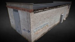 Transformer station brick, electricity, transformers, panel, 3dscanning, ukraine, transformation, switchboard, photogrammetry, lowpoly, 3dscan, gameasset, structure, building, electric, gameready