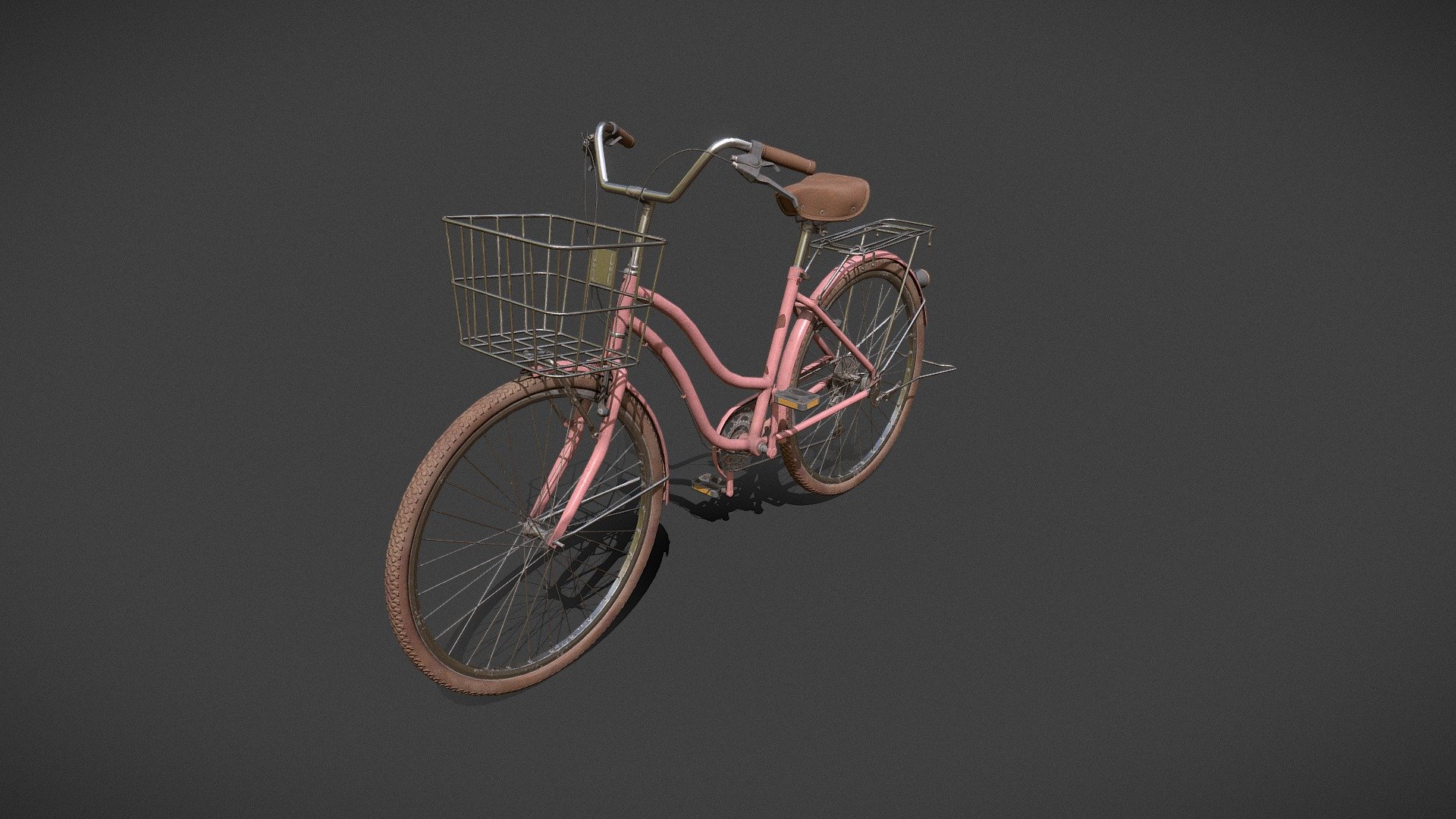 Classic Pink Bicycle

Total Polygon Count : 23k Total Vertex Count : 12k LOD: No

Texture : Baked, No overlap
TextureSet : BaseColor, Normal(DX), OcclusionRoughnessMetallic(ORM Packed)
TextureSize : 4096*4096px 
Total Textures Count : 03 ((T_Bicycle_BaseColor, T_Bicycle_Normal, T_Bicycle_ORM)) 
Total Material Count : 01 ((M_Bycicle)) 
Total UV Count : 01 ((No LightMap))

Rigging : Rigged 
Animation : No Animation

Suitable for game prop 
License Free 

Used Programs : C4D, Zbrush, SubstancePainter, MamosetToolBag 
Include high, low, cage files
Suitable for game prop
Include Baked Textures (( ID, AO, Curve, Normal, NormalObj, Position ))
License Free

Producer : Joygon2323 
Artstation : https://www.artstation.com/joygon2323 - Classic Pink Bicycle - Buy Royalty Free 3D model by joygon2323 3d model