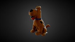 scobee doo dog dog, toy, du, scooby, 3dcoat, fur, pbr, scan