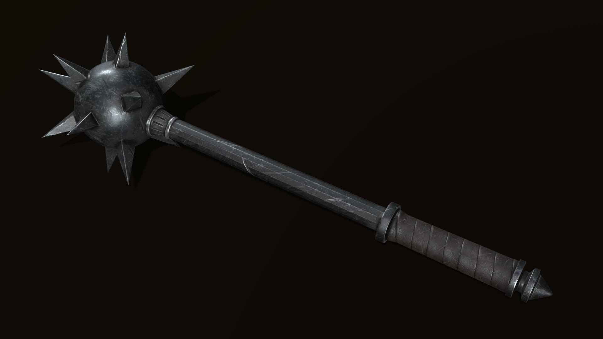 A medieval morning star melee weapon as game asset




Low poly done in Blender

High poly done in ZBrush

Baking done in Marmoset Toolbag 3

Textures done in Substance Painter
 - Knightly Morning Star - 3D model by geekay 3d model
