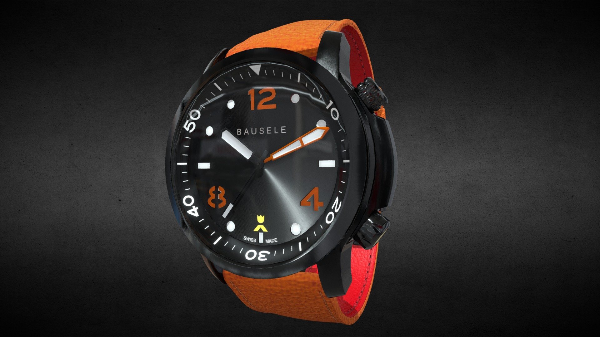 Awesome stainless steel Bausele Oceanmoon Orange Watchh․
Use for Unreal Engine 4 and Unity3D. Try in augmented reality in the AR-Watches app. 
Links to the app: Android, iOS

Currently available for download in FBX format.

3D model developed by AR-Watches

Disclaimer: We do not own the design of the watch, we only made the 3D model 3d model
