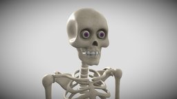 Silly Skelly skeleton, silly, substancepainter, substance, stylized, spooky