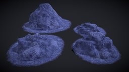 Blue Powder Piles cg, other, paint, misc, powder, vr, pile, color, aaa, realistic, models, crush, piles, crushed, various, pigment, blue