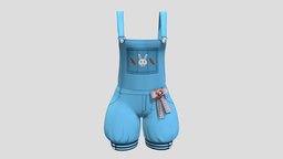 Childrens Cute Overalls Shorts