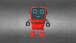 Red Bot toy, mech, bot, droid, mecha, robot