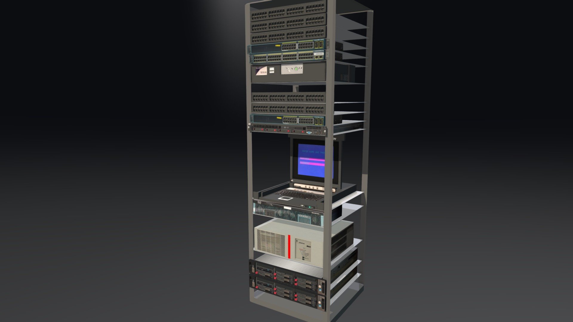 A collection of the hardware i have been modelling so far :D
Also i forget to mention this was all done in blender !

dont forget hd textures! - Server Cabinet test - Argos - Download Free 3D model by gav.grant 3d model