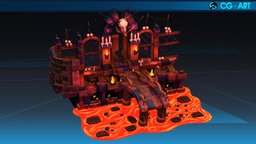 Lupites Lava lava, cartoon, stylized, environment, game-lowpoly, art-for-game