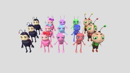 Insect Character Bundle: 15 Rigged Models
