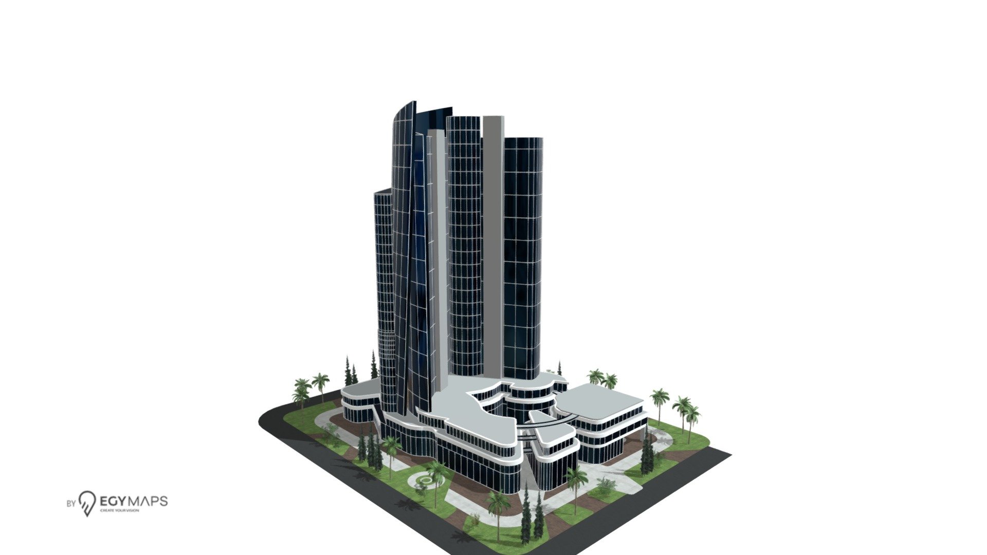 PODIA TOWER - 3D model by Egy-maps 3d model