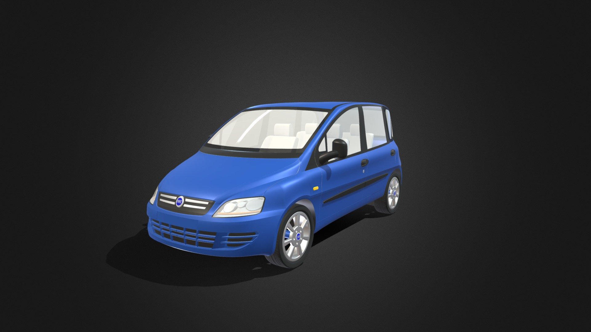 Fiat Multipla 3d model - Fiat Multipla - Buy Royalty Free 3D model by 3DDomino 3d model
