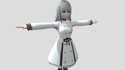 【Anime Character】White Navy Package (Unity 3D) japan, animegirl, animemodel, anime3d, japanese-style, anime-character, vroid, unity, anime, navy, japanese