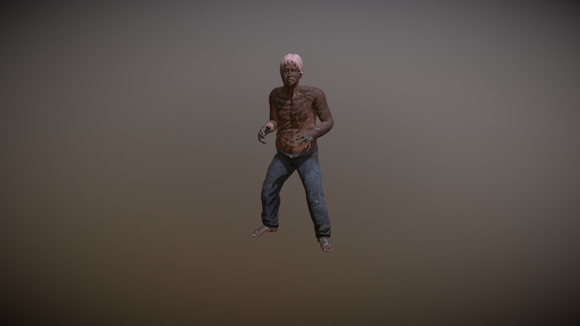 No 10 in a series of ten zombies. He has 12 animations plus T-Pose.

This model was created in Fuse, Tweaked in Blender and rigged and animated in Mixamo.

You are free to use this model in any of your projects according to the above software and Sketchfab's licences 3d model