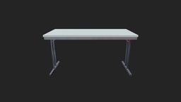 Folding Table for Architecture desk, prop, portable, architectural, folding, furniture, table, furnishing, metal, realistic, minimalist, simplistic, dining, dining-table, architecture, decoration, interior