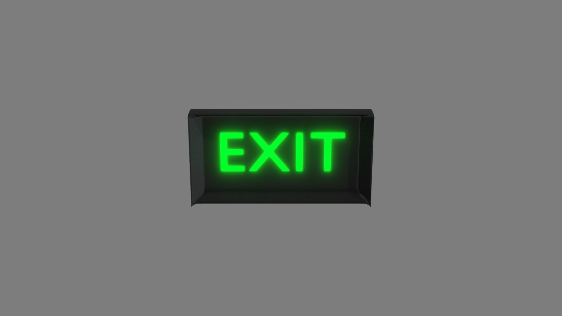 exit green sign - EXIT GREEN - 3D model by Sebastián Andrés (@SebastianAndres0120) 3d model