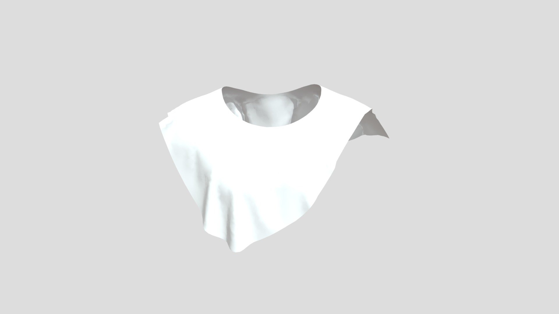 Poncho blanc - Poncho - 3D model by myshadow3D 3d model