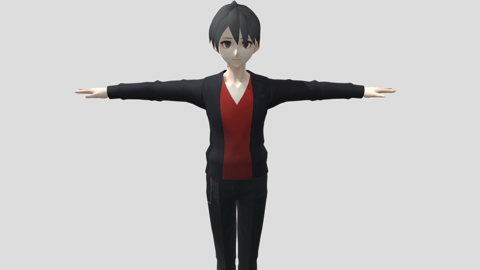 Anime Character】Casual Female (V2/Unity 3D) 3D Model