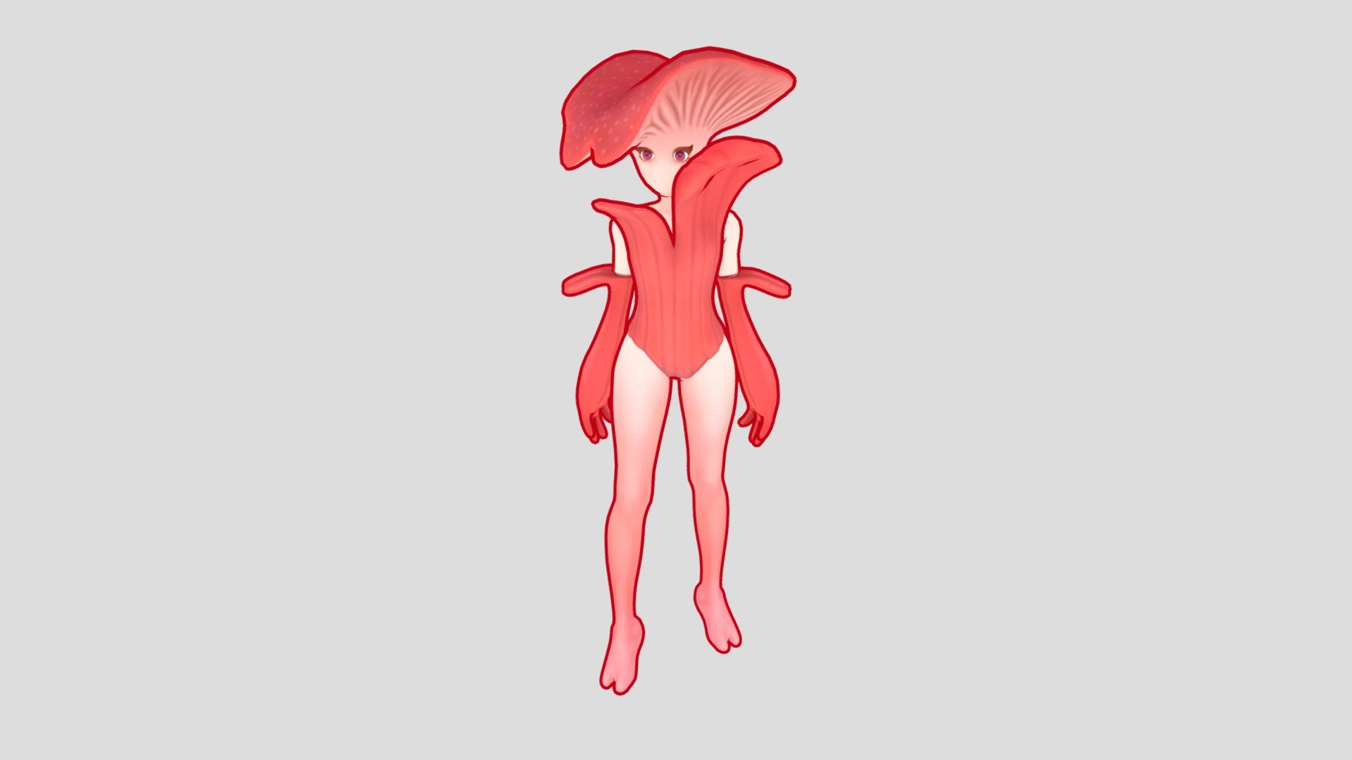 Mushroom character that was based off of a piece of art by feefal.
This was a way for me to mess around with making a toon outlined character that could be animated.
the character is fully rigged which gave me some interesting challenges. fun project.

Sculpted in Zbrush
Retopo / UVs in Maya
Textured in Substance Painter
Rigged / Posed in Blender - Mushroom - Download Free 3D model by Jo_Wee 3d model