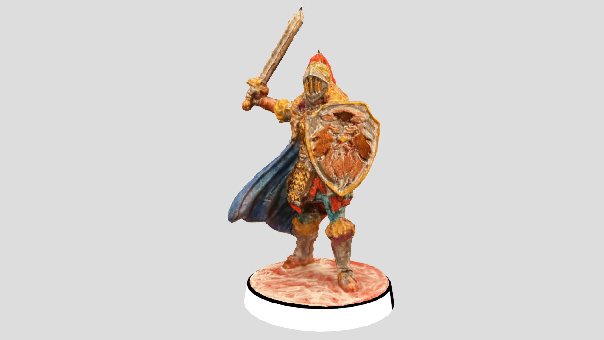 Model based on the Commander of the Guardian Knights from the HeroQuest Rise of the Dread Moon expansion 3d model