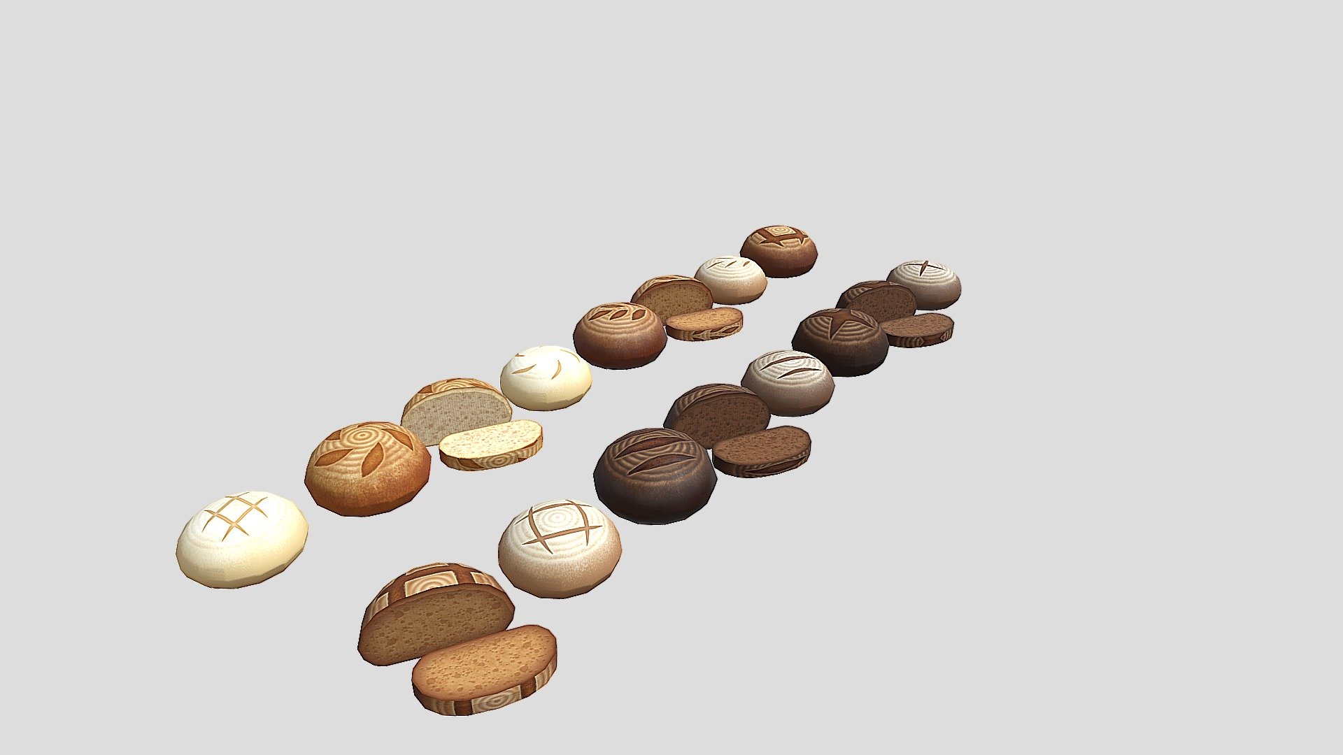 Buns, pies, rolls and the list goes on and on 3d model