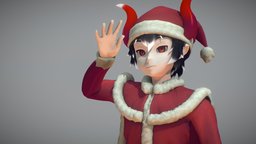 Christmas Skin avatar, vrchat, character, 3d, model, 3d-vr