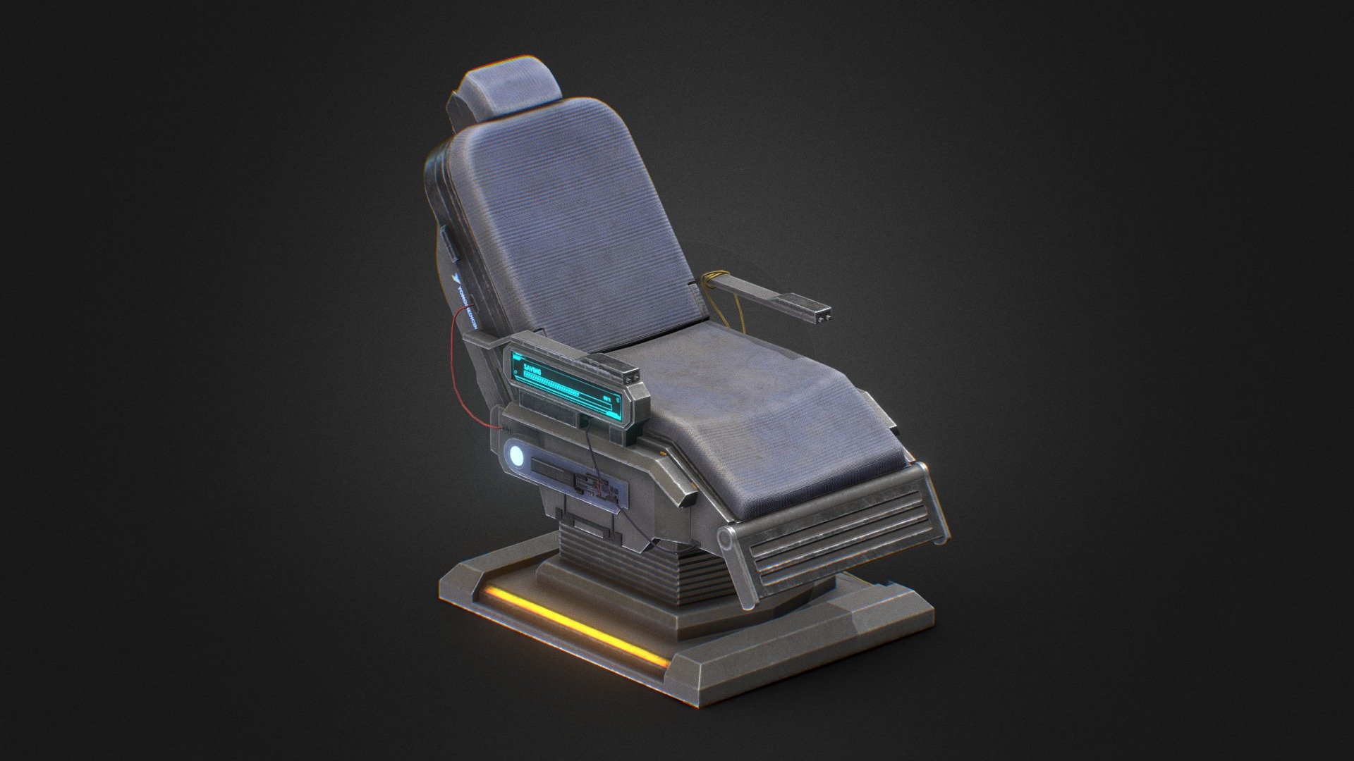 One of the model from sci-fi laboratory pack (coming soon on Artstation) - Sci-fi armchair - 3D model by gd_dm 3d model