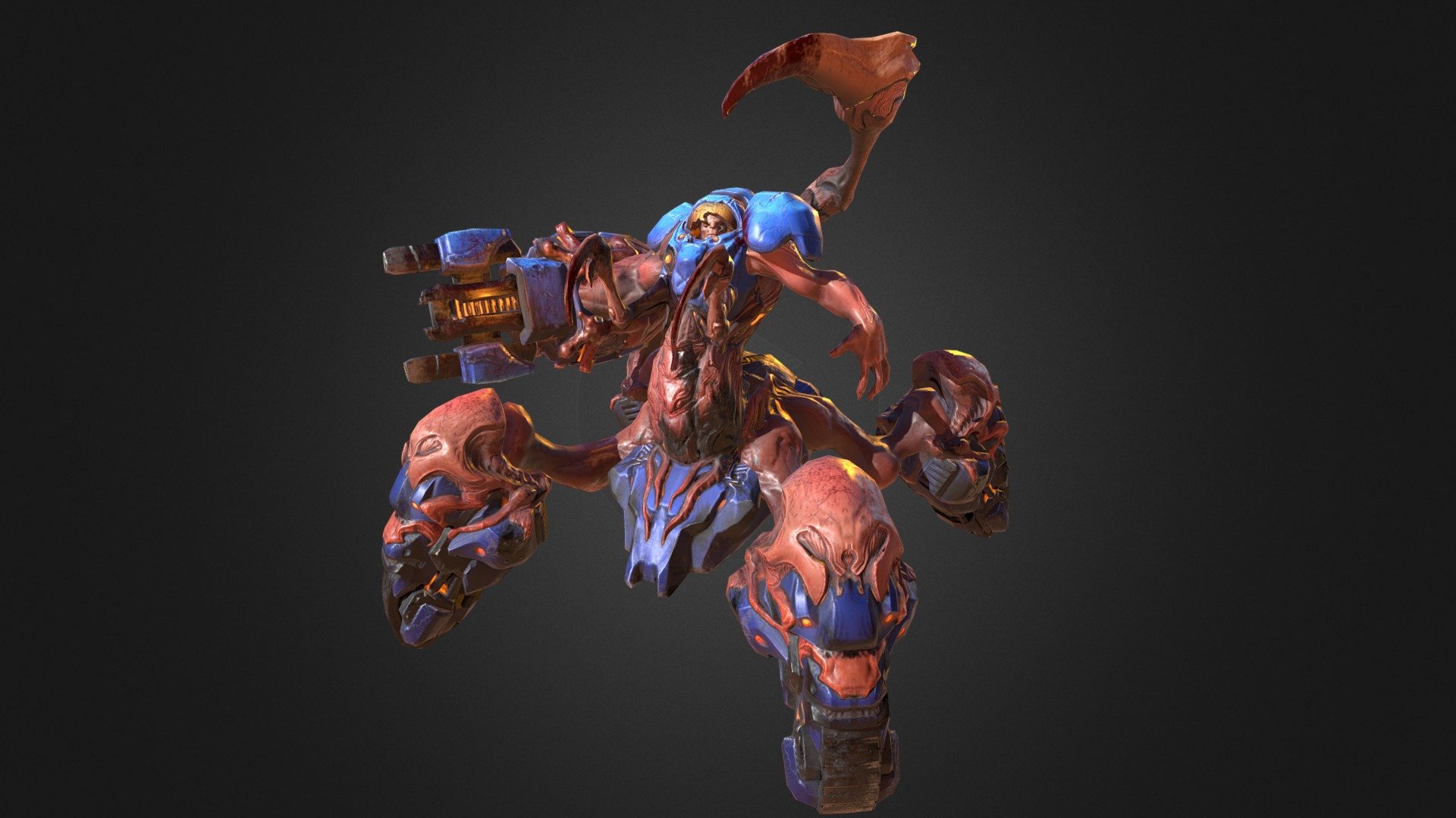 My entry to blizzard fest from while ago=D - Infested Marine: Blizardfest 2014 - 3D model by Nikolay_Tsys (@Tolst) 3d model