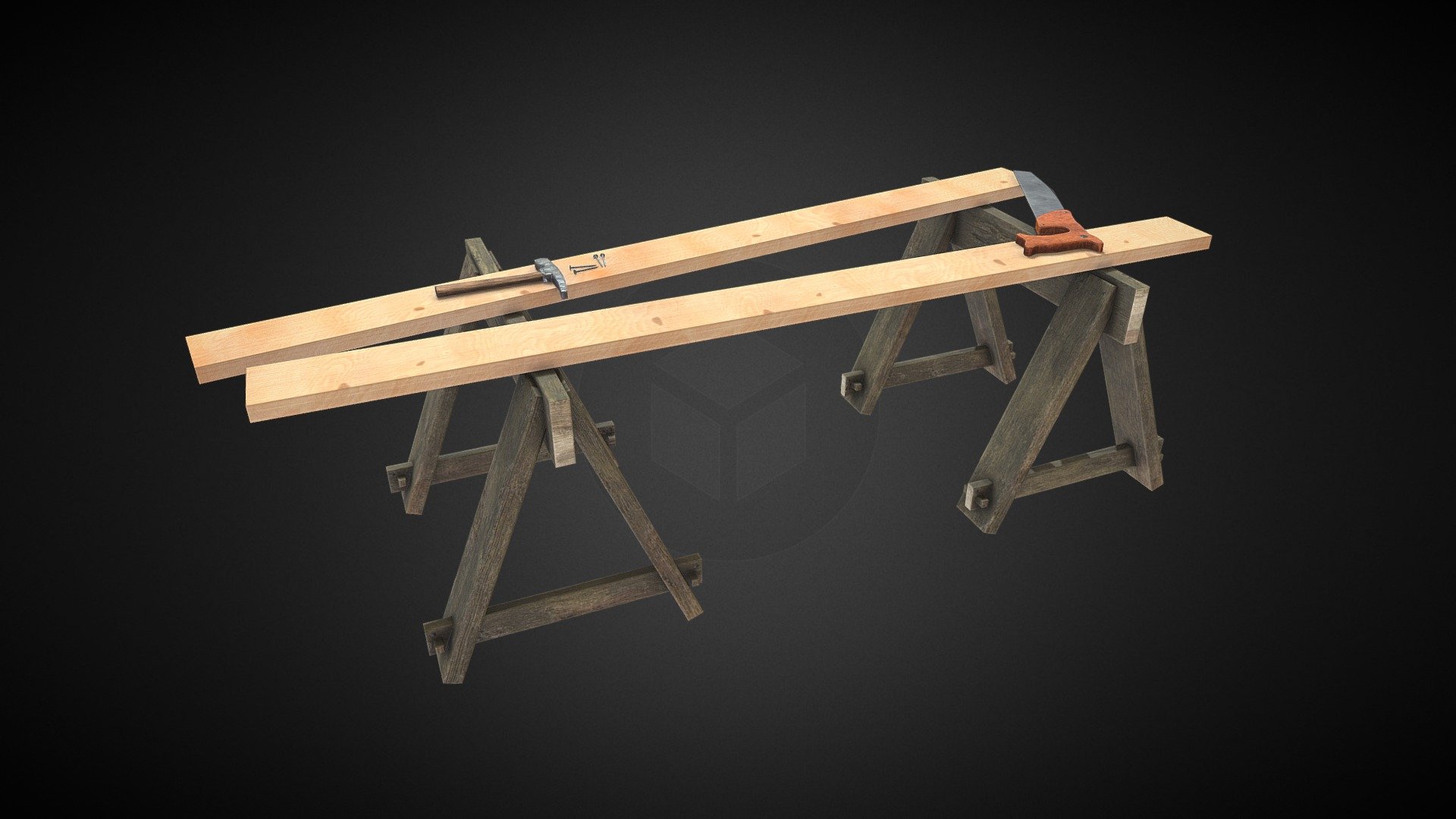 old_carpentry_set - 3D model by 3D Skill Up (@3dskillup) 3d model