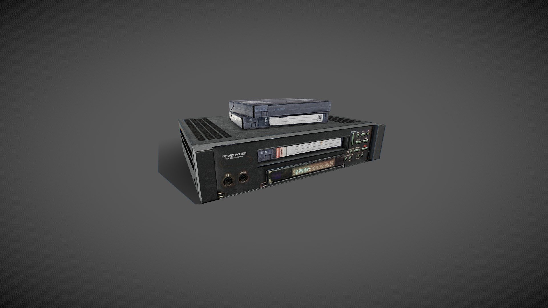 Lowpoly model from personal project! - Old VCR and VHS Tapes - 3D model by Salex 3d model