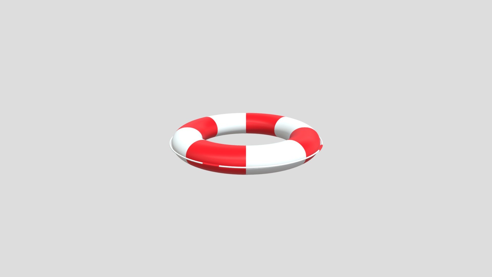 A throw ring floatation device 3d model