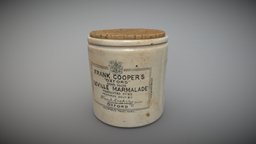 Vintage Marmalade Jar vintage, cork, jar, 3dscanning, photoscan, realitycapture, photogrammetry, blender, 3dmodel