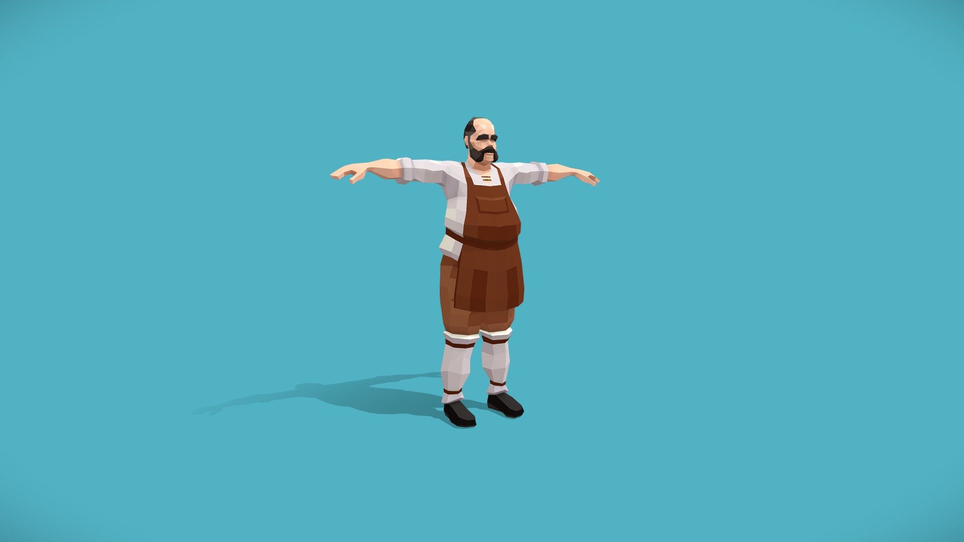 Charming Innkeeper, crafted in low poly style in a classic apron and ready for a bustling day, great addition to any medieval game environment. With a design that balances personality and simplicity.




Uses a very small color palette texture.

Basic rig(bones+skin) ready for animation compatible with Unity Humanoid System

Created with 3ds Max 2023. Included .MAX format as additional file 3d model