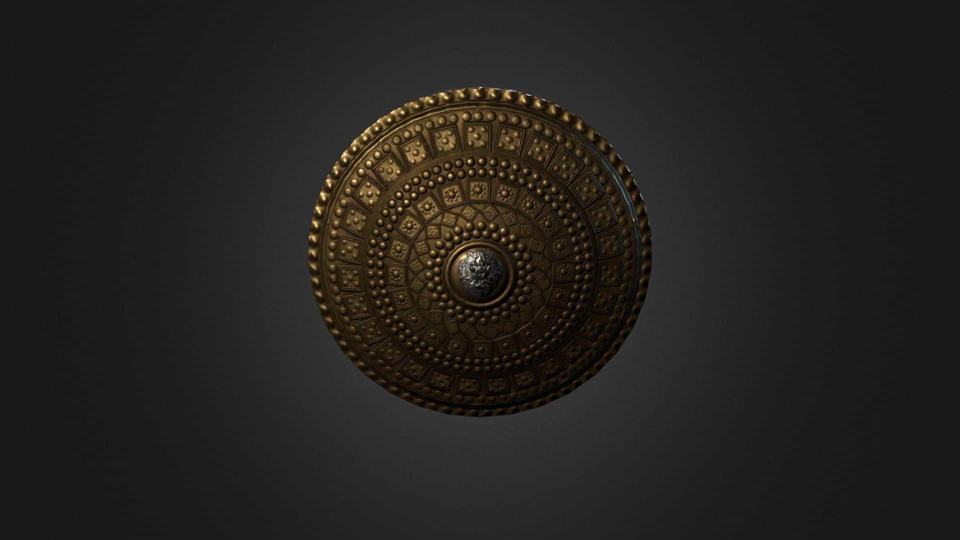 Parma - Roman shield - 3D model by GabroMedia 3d model