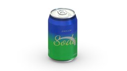 Soda Drink Can 04 Low Poly PBR Realistic shelf, unreal, generic, can, sprite, item, store, market, coca, cola, ready, vr, ar, supermarket, soda, drinks, engine, coca-cola, shelves, pepsi, fanta, unity, asset, game, 3d, pbr, low, poly, mobile, royal