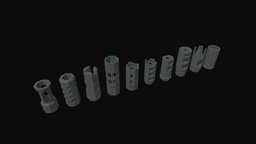 Low Poly Compensator Pack 1