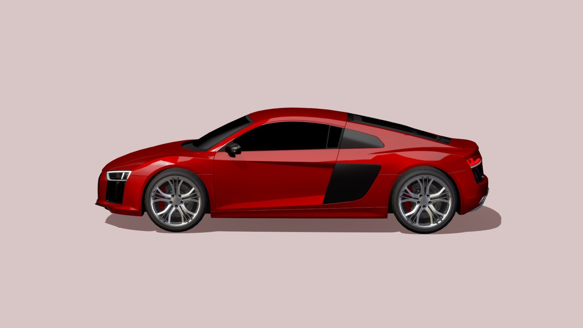 Low-poly (40k tris) model of an Audi R8. Based on Tiago's excellent model of the same. I just textured the grill, modeled the rim and cleaned up the mesh here and there (halving the tris count in the process :-)

Credits:



Tiago Crisostomo (arqtiago)
 - Audi R8 - Download Free 3D model by iSteven (@OneSteven) 3d model